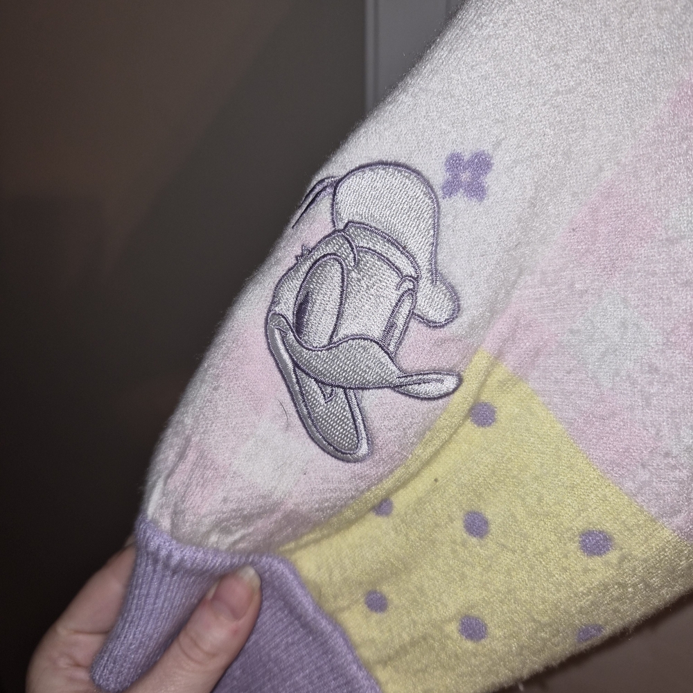 Her Universe DisneyPastel Mickey & Friends Patchwork Cardigan Sweater - Lavender - Picture 4 of 5